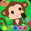 animal coloring book - painting app for kids  - learn how to paint cute jungle animals