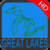 US Great Lakes nautical chart HD: marine & lake gps waypoint, route and track for boating cruising fishing yachting sailing diving