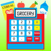 Kids Cash Register Grocery - Toy Supermarket Checkout with Scanner