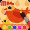 Farm Coloring Book - painting app for kids  - learn how to paint cute animals