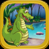 A jungle crocodile - Drop the Egg hatching game - Free Version