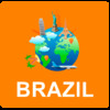 Brazil Off Vector Map - Vector World