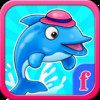 Little Dolphin Really fun Collecting Hooks Game : Free Girly Fish games for girls and boys
