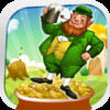 St. Patrick's Day Leprechaun Leaping Over Prize Gold Game