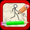 Stick Man Runner Games - Doodle Monster Sketch Game