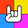 Rainbow Rock Tiles - play the free color music tile guitar tabs step game