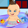 Cute Baby Bathing Free