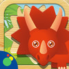 Kidappz Dino Puzzle - fun dinosaur games for toddlers, preschool and kids (including jigsaw puzzles, memory match, stickers and flash cards)