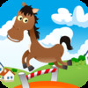 Action Horse FREE - Save it with a finger to jump and jump in the farm.