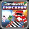 Hero 5 Colors Rangers Checkers - Power Superhero World Edition