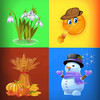 The Four Seasons -  educational game for children and babies