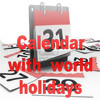 Calendar with World Holidays