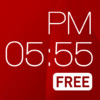 Red Clock FREE (Weather & Alarm)