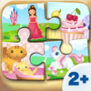 Toddler Apps - Wooden Puzzle for Girls (6 Pieces) 2+
