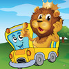 Animal Car Games for Kids Free - Play Jigsaw Puzzles and Paint Race car, Air Plane, Truck & Boat with Funny Lion, Bear & Cat - for Preschool Kids and Toddler