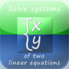 Calculator for solving systems of linear equations with two variables 2x2