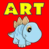ABC Dinosaur Stickers Art