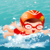 Swim accross the racing boats : the marina center kids game - Free Edition