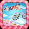 Peppermint Cotton Candy Land - Bike Race Game