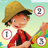 123 Fishing Counting Game for Children: Learn to count the numbers 1-10 with a fisher boy