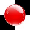 A Red Ball Bouncing in White Tile