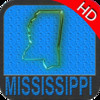 Mississippi nautical chart HD: marine & lake gps waypoint, route and track for boating cruising fishing yachting sailing diving