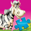Happy Bernard's puzzles for kids. Animals from ZOO.