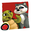 Rowdy Raccoon and the Turtle Who Wanted to Fly is an interactive story book for kids that brings to light that every person is unique and important; written by Donna C. Braymer, illustrated by Shachi Kale (iPhone Version; by Auryn Apps)