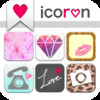 Cute icon and kawaii wallpaper dress-up with icoron