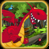 A Baby Fat Dragon Wings Saga: Jumpy Fall of Tiny Cute Monster in The Jungle