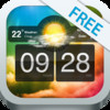 Nightstand- Alarm Clock with Sleep Timer, Weather, and Colorful Wallpapers free