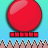 Giant Red Bouncing Ball with Sharp Spikes