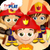 Tiny Fire Fighters Jigsaw Puzzles Kids Fireman HD Free: Firemen and Firetruck Cartoon Puzzles