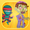 Awesome ninjas against zombies - shooting game