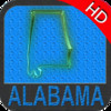 Alabama nautical chart HD: marine & lake gps waypoint, route and track for boating cruising fishing yachting sailing diving