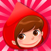 Game for children about little red riding hood: Games and puzzles for kindergarten, preschool or nursery school. Learn with girl, red cape, basket, wolf, grandmother, hunter in the forest!