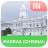 Madras Chennai , India Map - PLACE STARS
