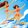 Surfer Girl - Babe Surfing On Big Blue Wave (Free Game)